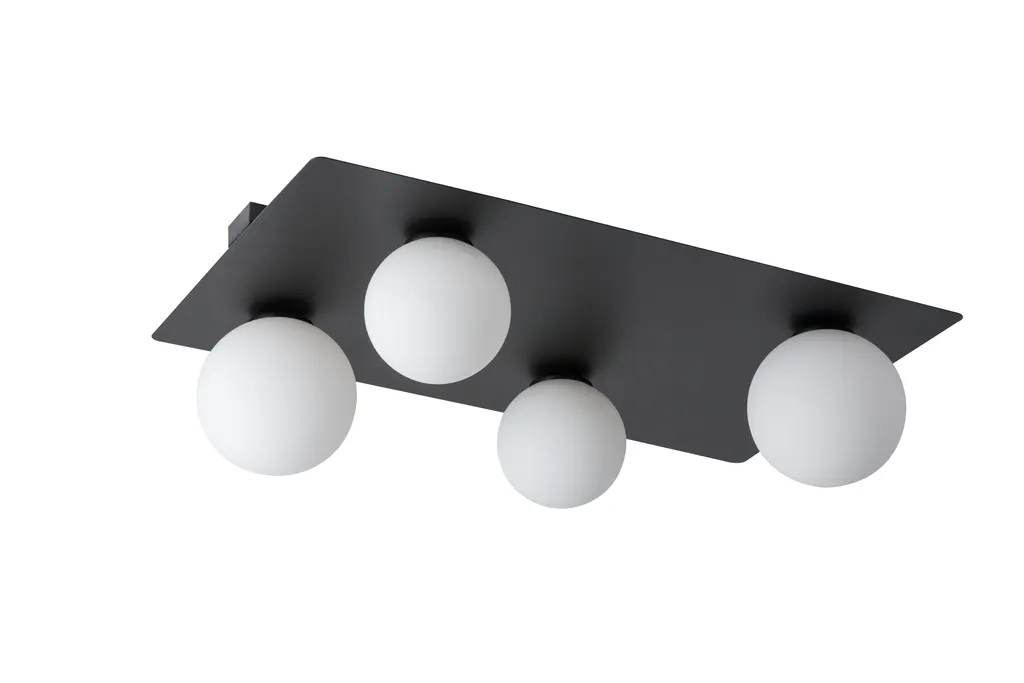 Lampa sufitowa/plafon ARGON 4 prostokąt biało-czarny
