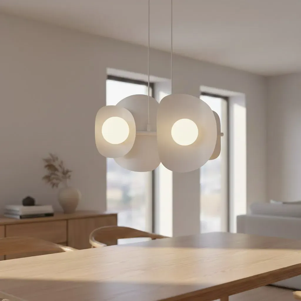 Lampa wisząca metalowa ELEMENTI 4 biała — zdjęcie 4
