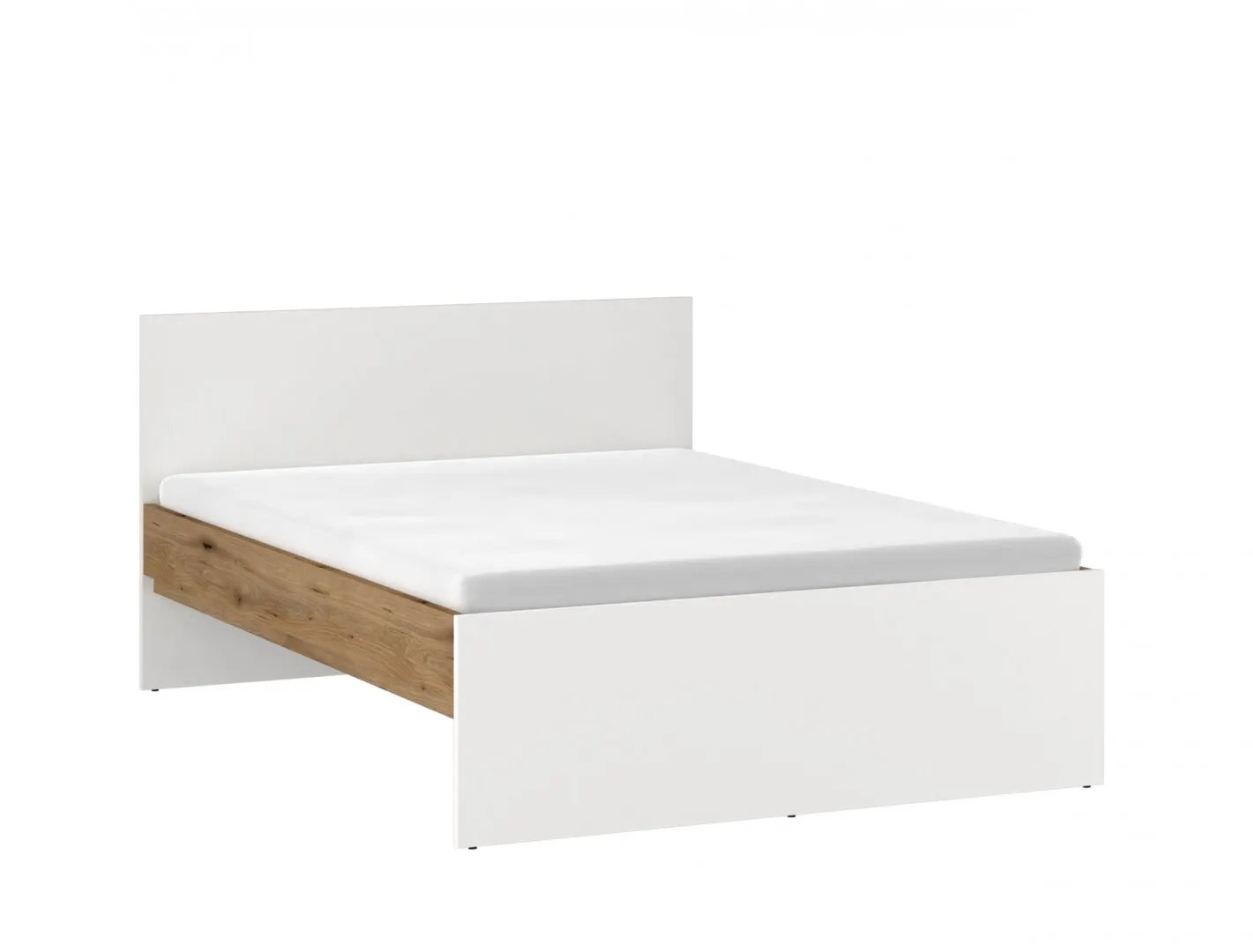 Łóżko RICKO 120x200 RIKZ02 biały Dąb Coast