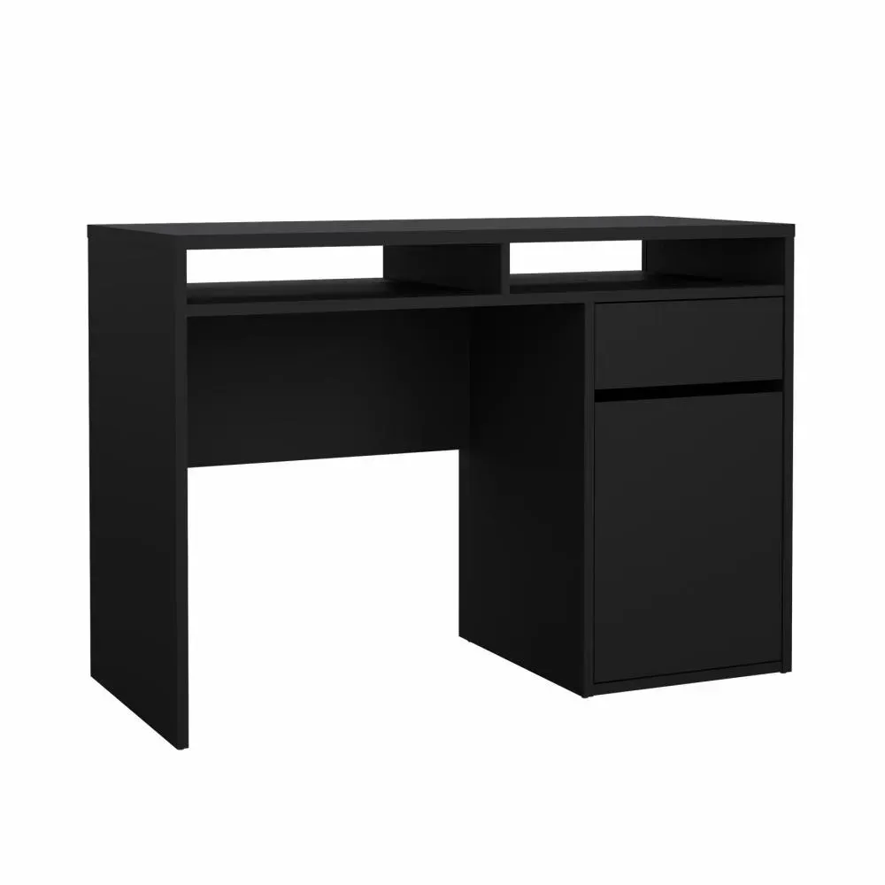 Biurko z szafką i szufladą FUNCTION PLUS 110cm czarny mat