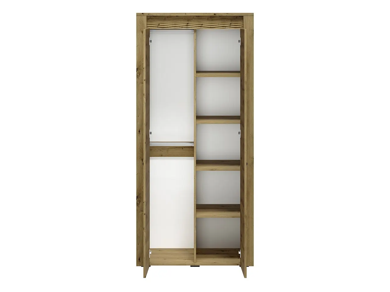 Szafa 2-drzwiowa z drążkami i półkami ARTIS 01, dąb artisan - 1ARTI01-001