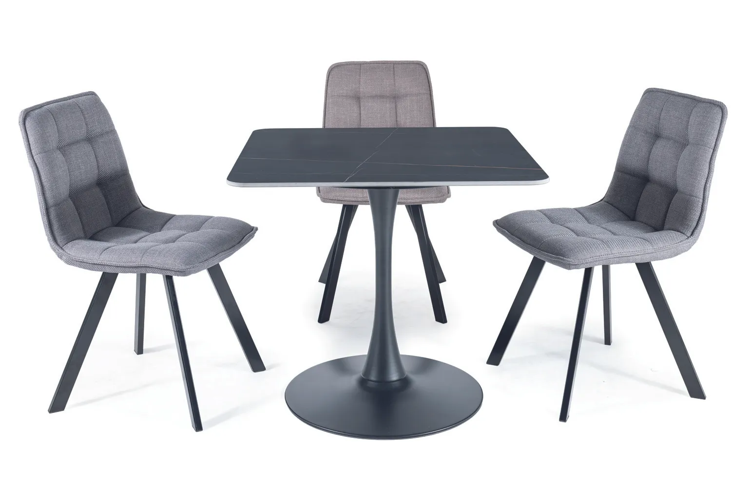 Stół kwadratowy ESPERO II czarny na jednej nodze 80x80 Signal - ESPEROIICC80