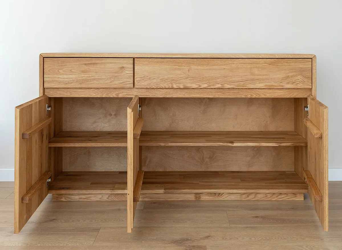 Komoda dębowa 3-drzwiowa z 2 szufladami TOSSA Dębowy Sen dąb olejowany - ZIKOM2_2.3