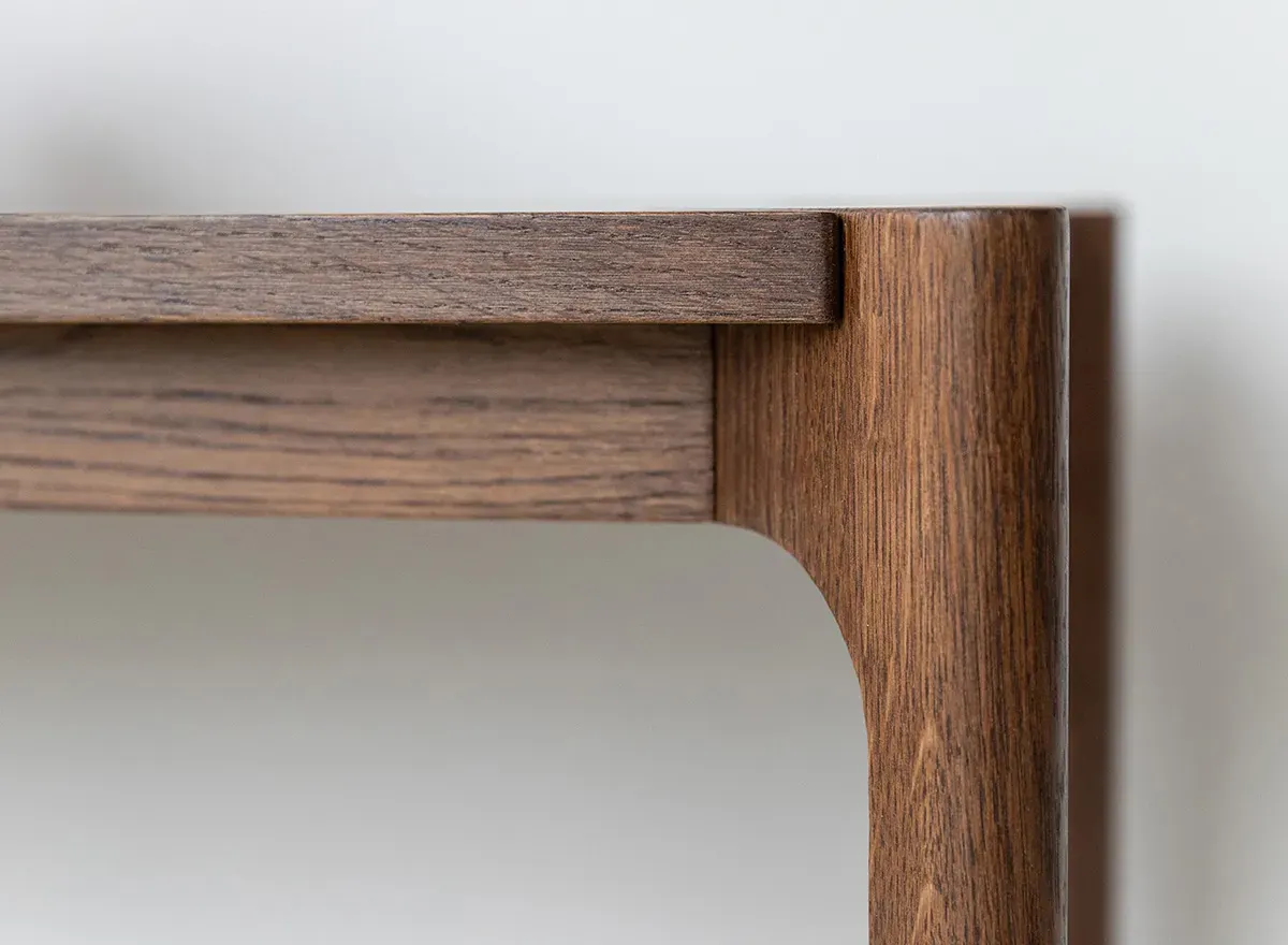 Ławka z półką na buty dębowa CAMPI tabacco - KULCA06T