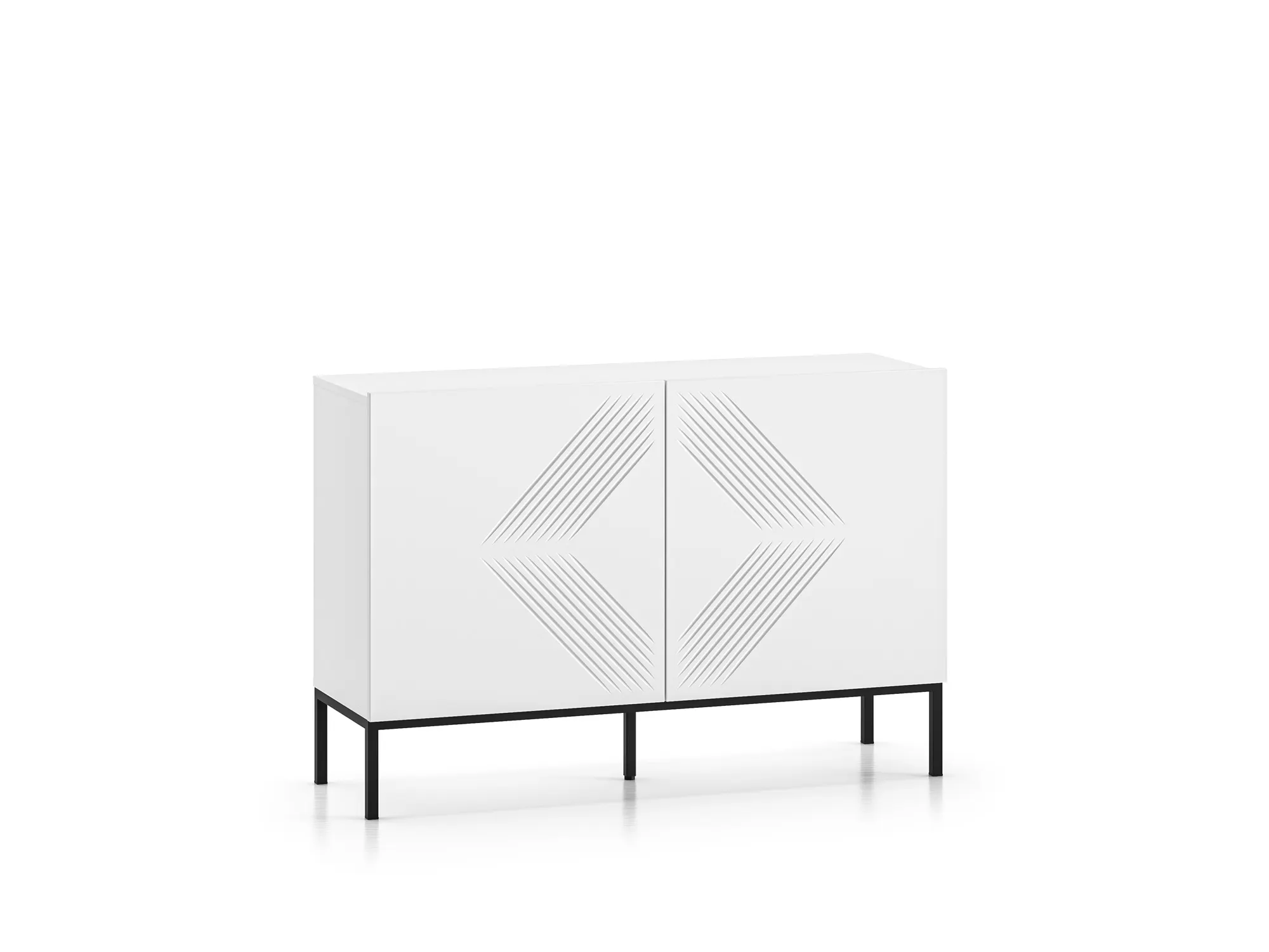 Komoda 2-drzwiowa CLEARING 03 biały alpejski, podstawa-czarny Komoda 2-drzwiowa CLEARING 03 biały alpejski, podstawa-czarny