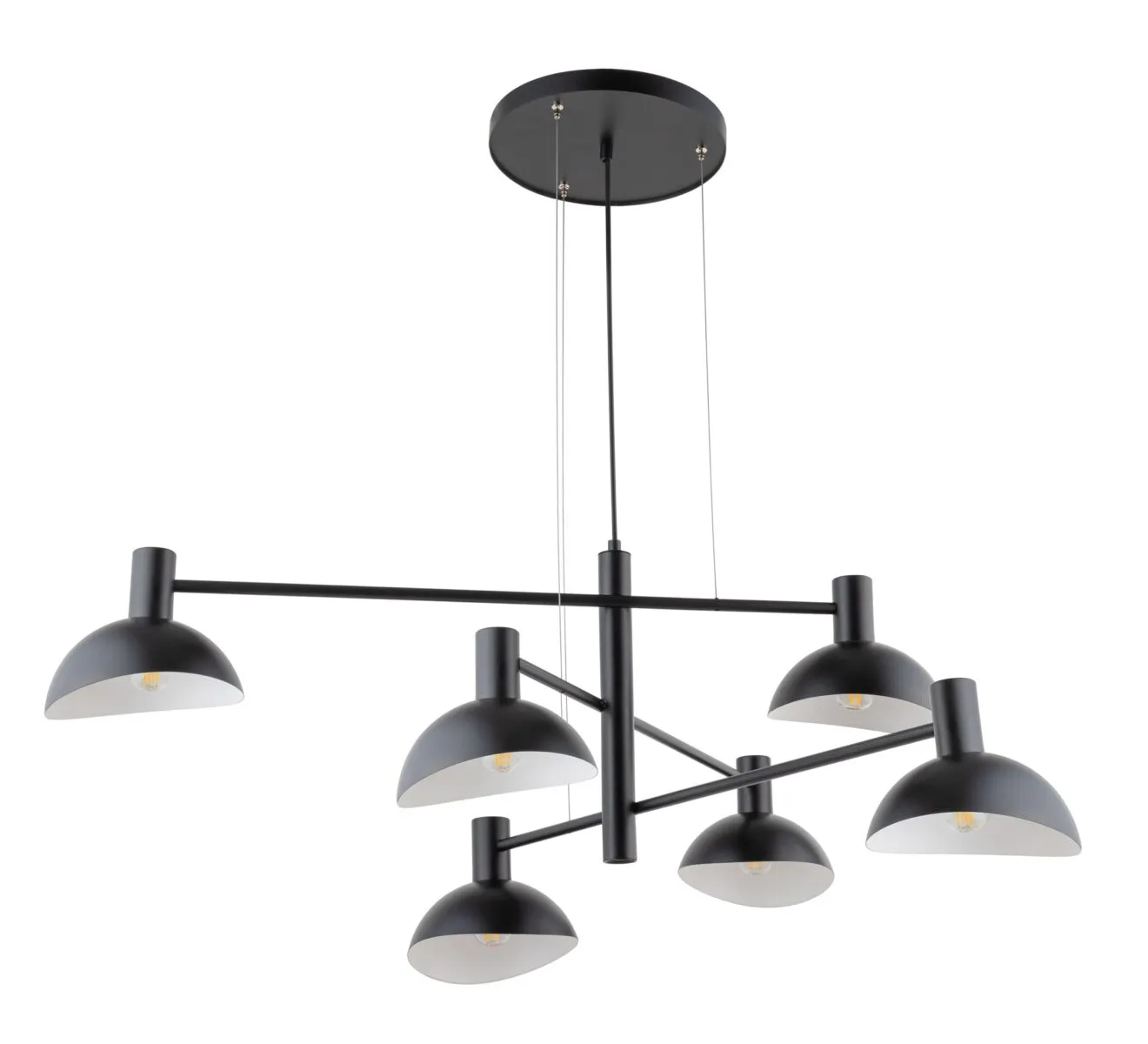 Lampa wisząca ARTIS 6 biało-czarna