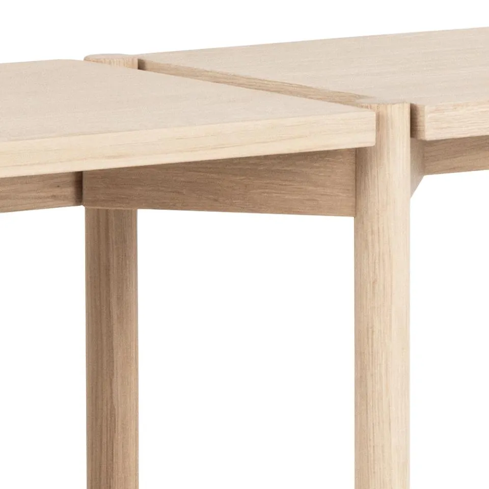 Regał niski NORTH fornir dębowy bielony, olejowany 169x30x89 - 0000099906