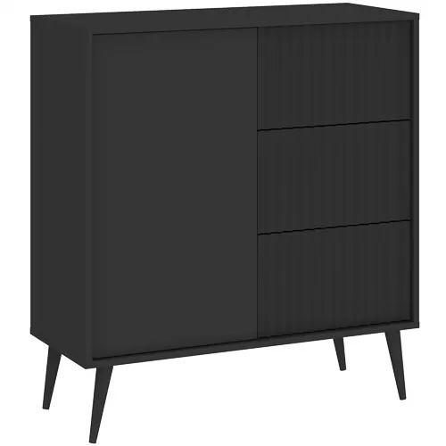Komoda 1-drzwiowa z 3 szufladami BARCELONA 91cm antracyt