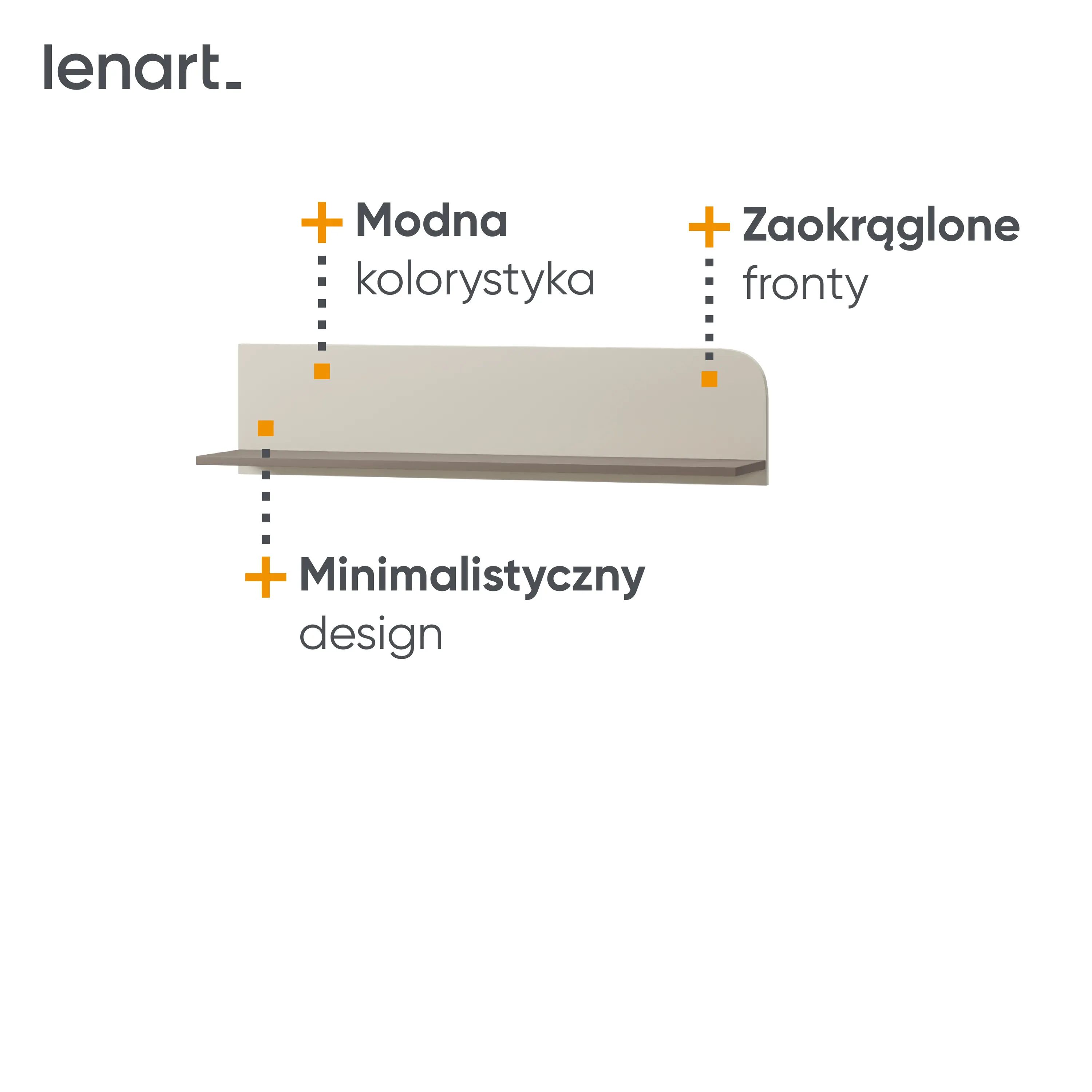 Półka ścienna Harmony HR-05 kaszmir - HR5KT