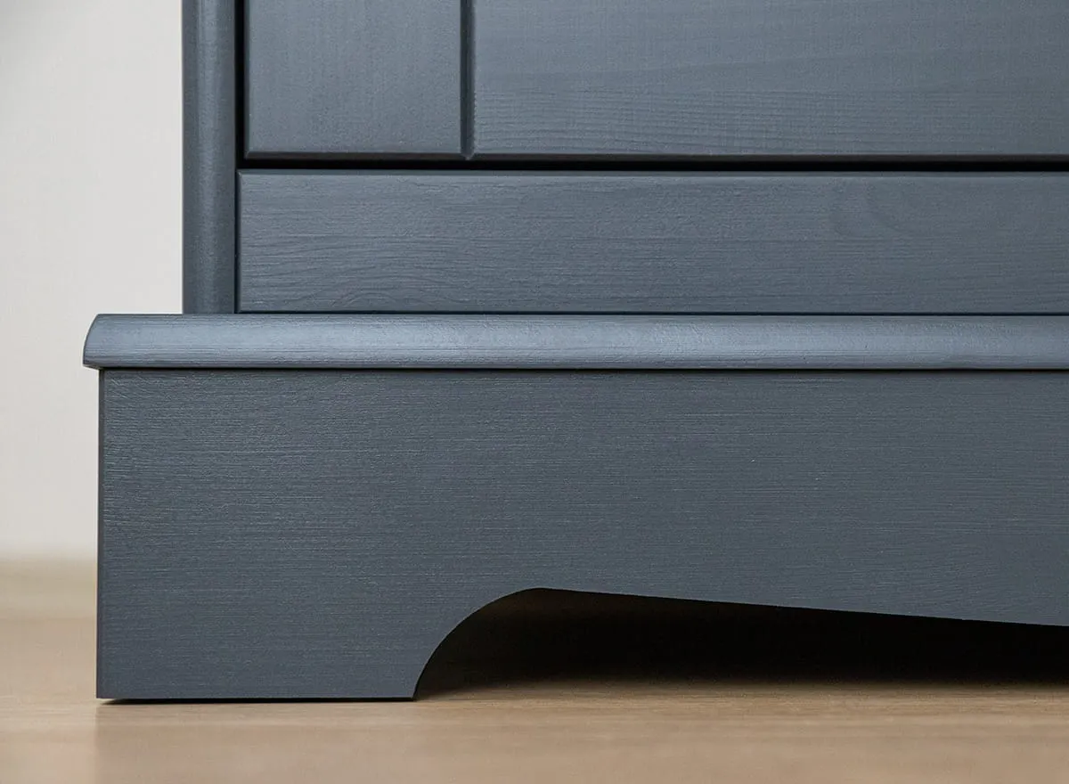 Witryna wysoka BELLUNO ELEGANTE 4-drzwiowa z 2 szufladami grafit – dąb - PL015G/D