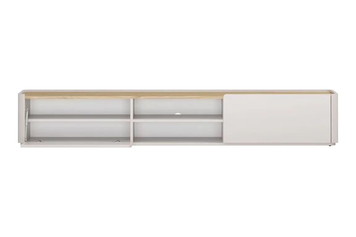 Szafka RTV z klapą i 1 szufladą ELIVO RTV 220cm cashmere dąb olejowany — zdjęcie 4