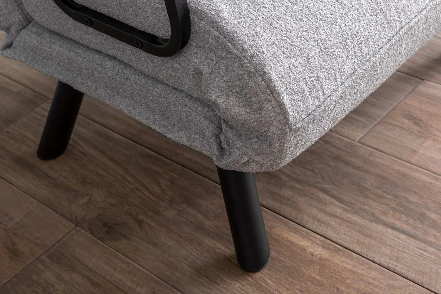 Fotel z funkcją spania SANDO tkanina Teddy jasnoszara - ASI_859FTN2835