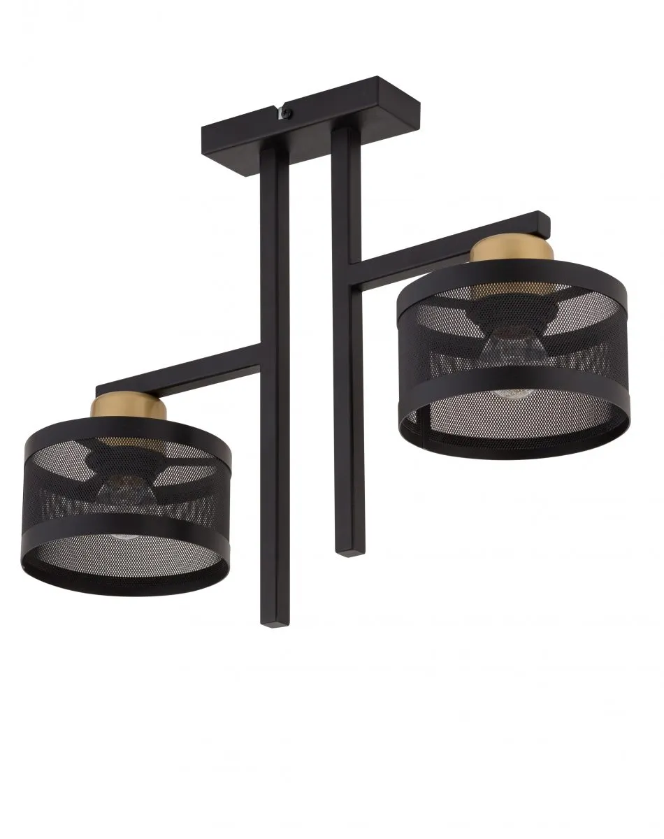 Lampa sufitowa/plafon OFF 2 czarno-złoty