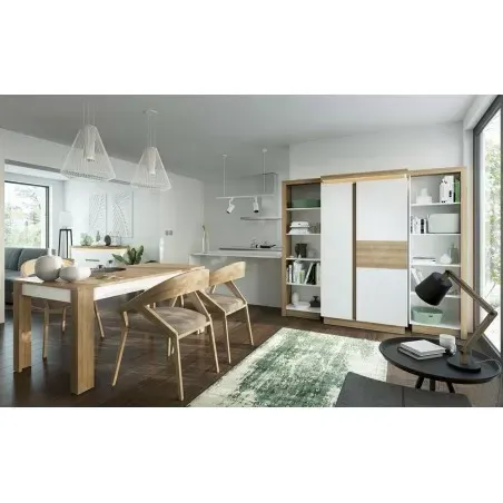 WYSOKA WITRYNA LYON LYOV03L DĄB RIVIERA JASNA / BIAŁA HG - 6001114000014