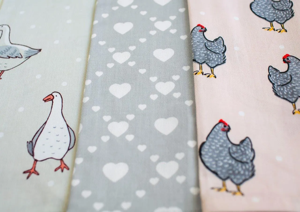 Ścierka zestaw 3 szt. KUKE 021 ptaki 40x60 wielokolorowy - FARO_30809