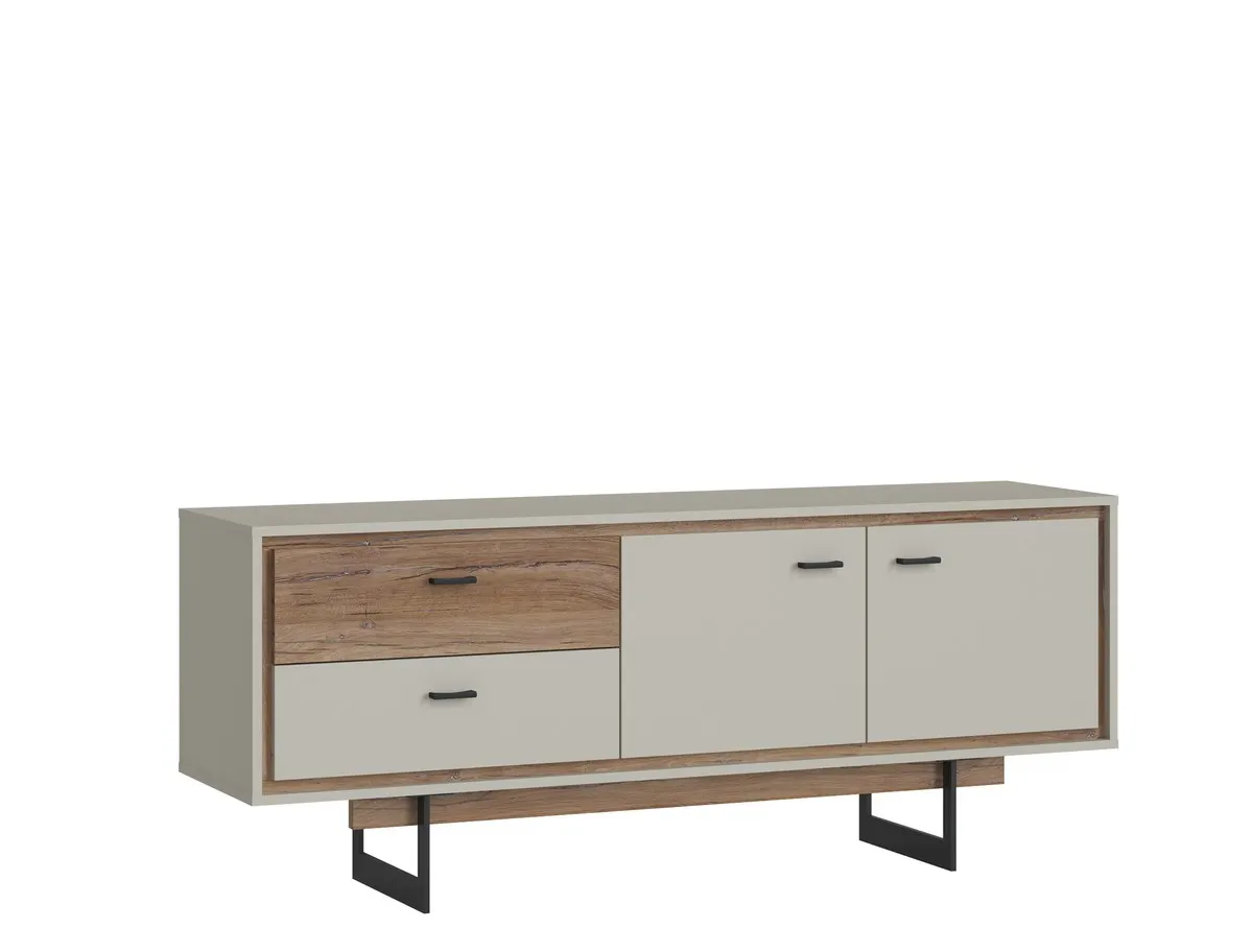 KOMODA RTV RIVERO RIVF02 SZARY KRZEMOWY/DĄB FLAGSTAFF CIEMNY KOMODA RTV RIVERO RIVF02 SZARY KRZEMOWY/DĄB FLAGSTAFF CIEMNY