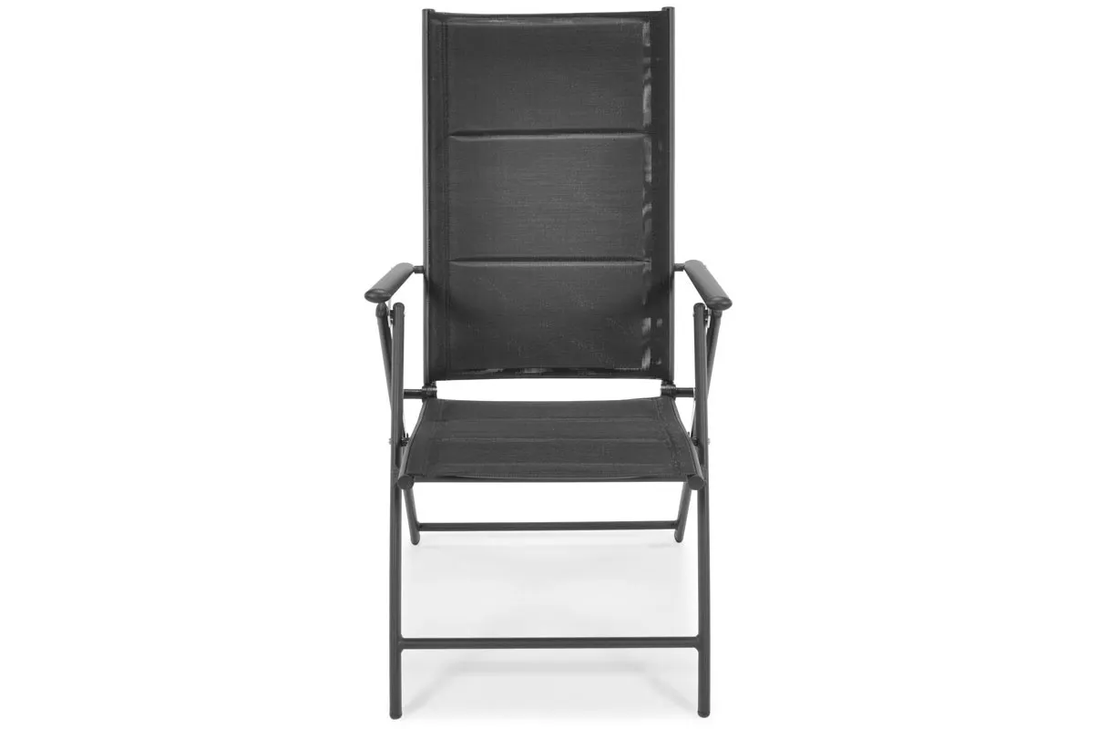 Krzesło ogrodowe składane MODENA aluminiowe czarne - FE5906948127692