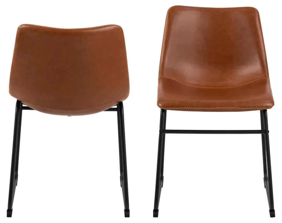 Krzesło Montana Brązowy, Czarny ( zestaw 2 sztuk ) - 0000103460