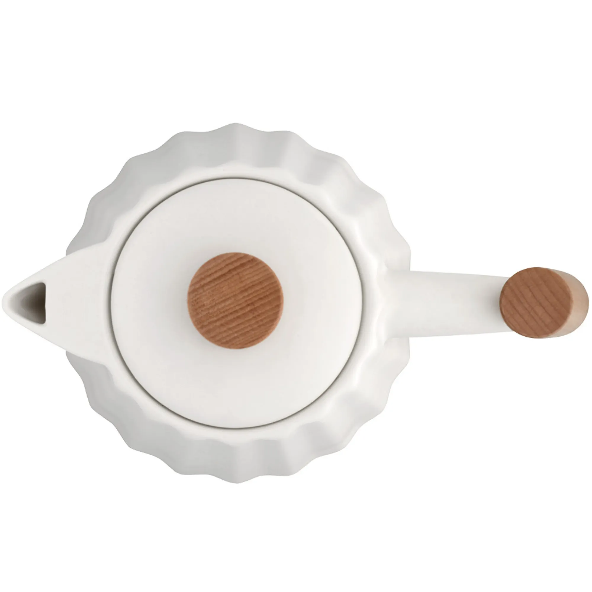 image dzbanek do herbaty, pokrywa do dzbanka, drewniana gałka, ceramika, biały