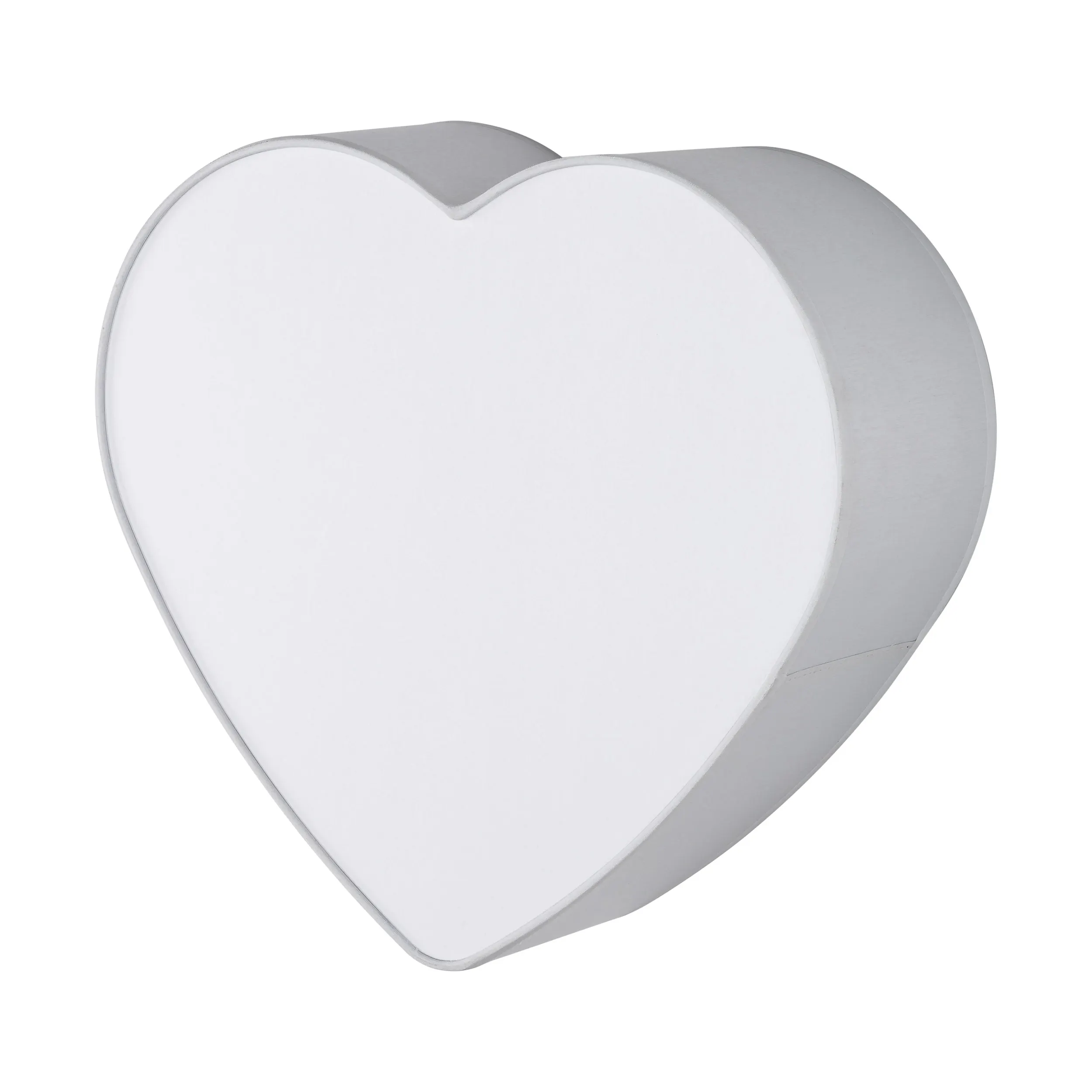 Plafon / Kinkiet HEART szara z białym kloszem w kształcie serca 42x38x13cm