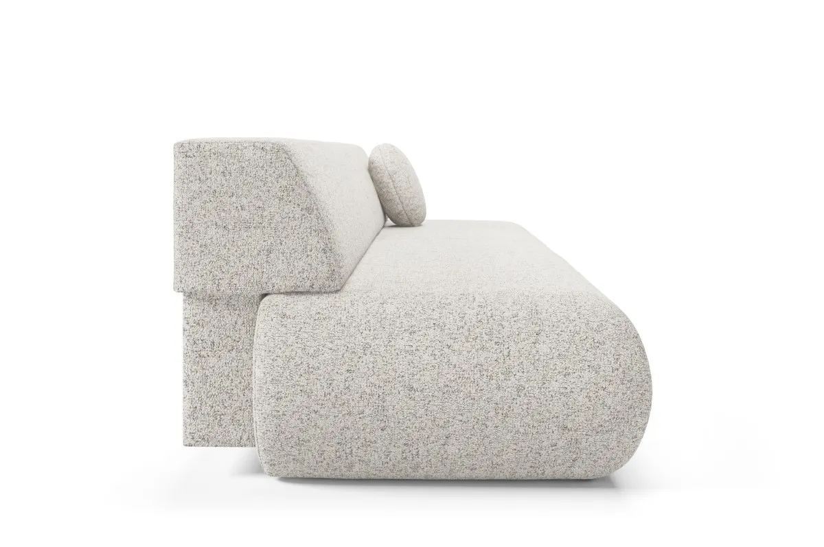 Sofa rozkładana z pojemnikiem PUENTE 214 cm beżowa