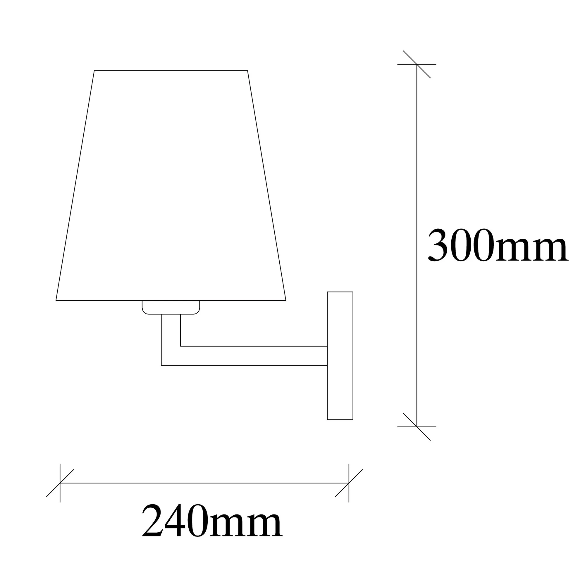 Lampa ścienna kinkiet PROFIL 24x30 cm czarna kremowa - ASI_892OPV1250