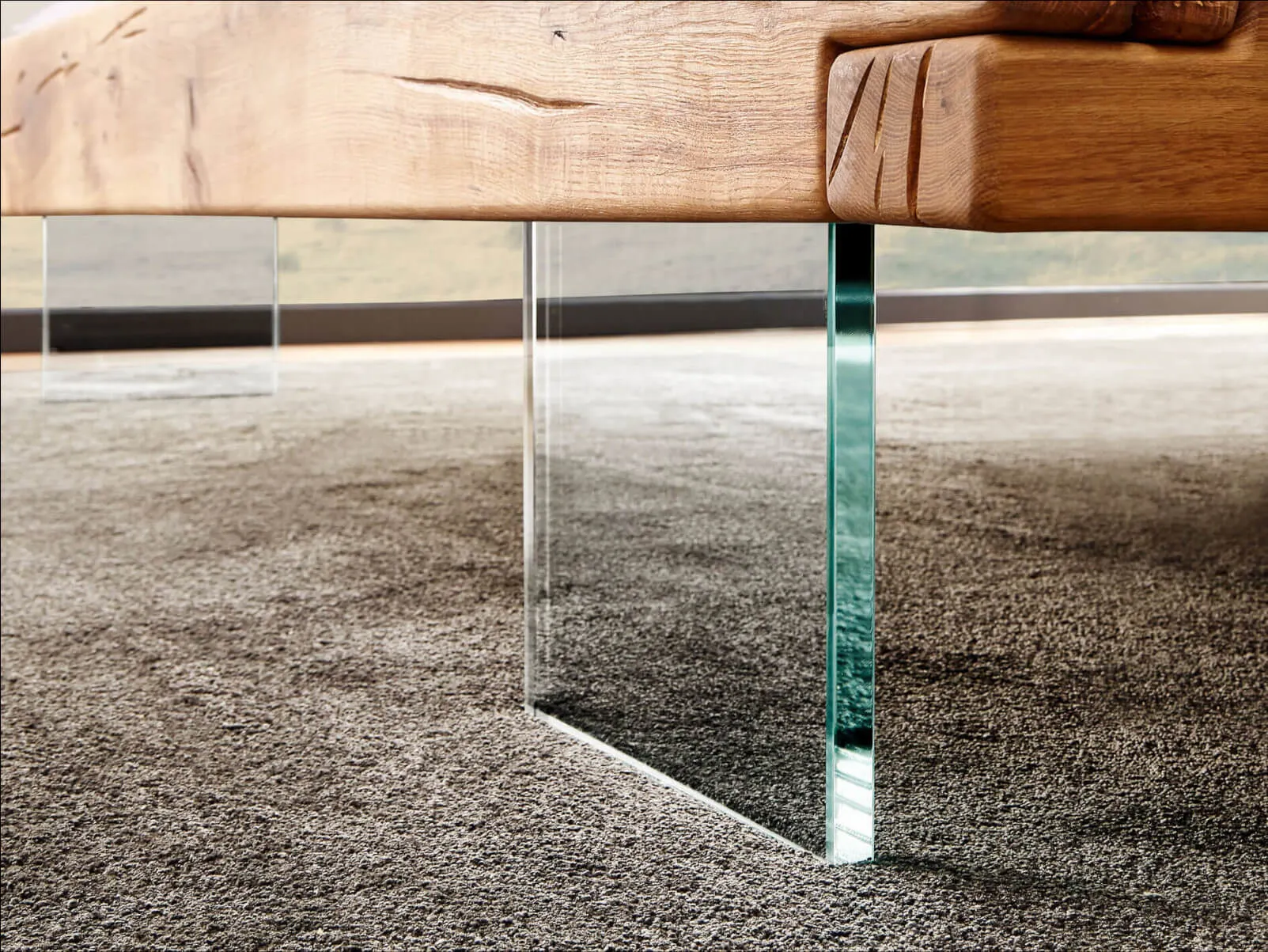 Łóżko dębowe tapicerowane WONDER 140x200 lewitujące - GK_105575111