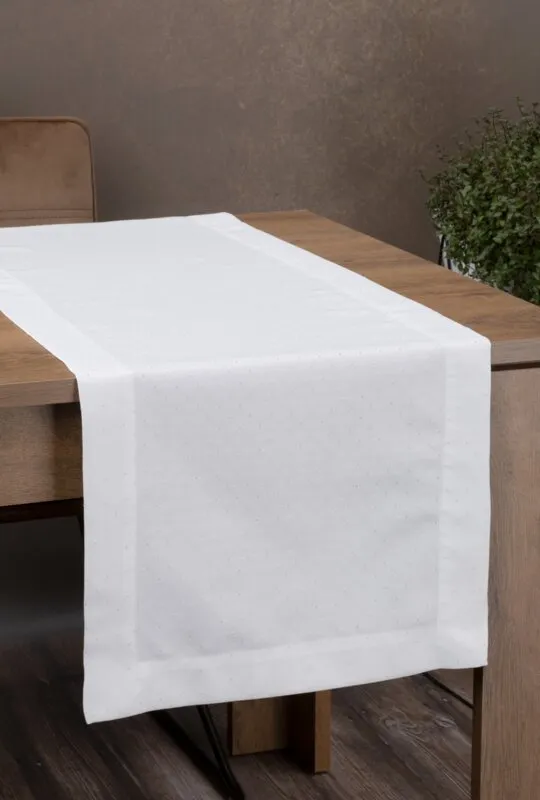 OBRUS ELLEN 40 X 140 CM BIAŁY OBRUS ELLEN 40 X 140 CM BIAŁY