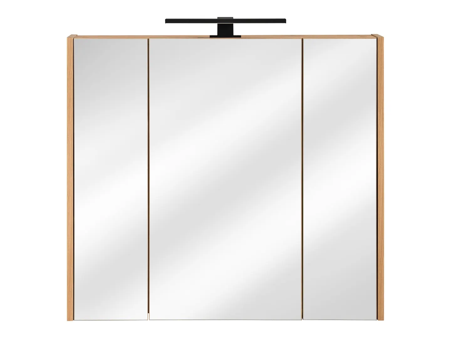 Szafka z Lustrem Bella Cashmere 80cm 3-drzwiowa (efekt drewna ) — zdjęcie 2