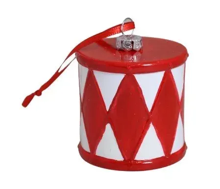 BOMBKA plastikowa BĘBENEK 8308 czerwono-biała