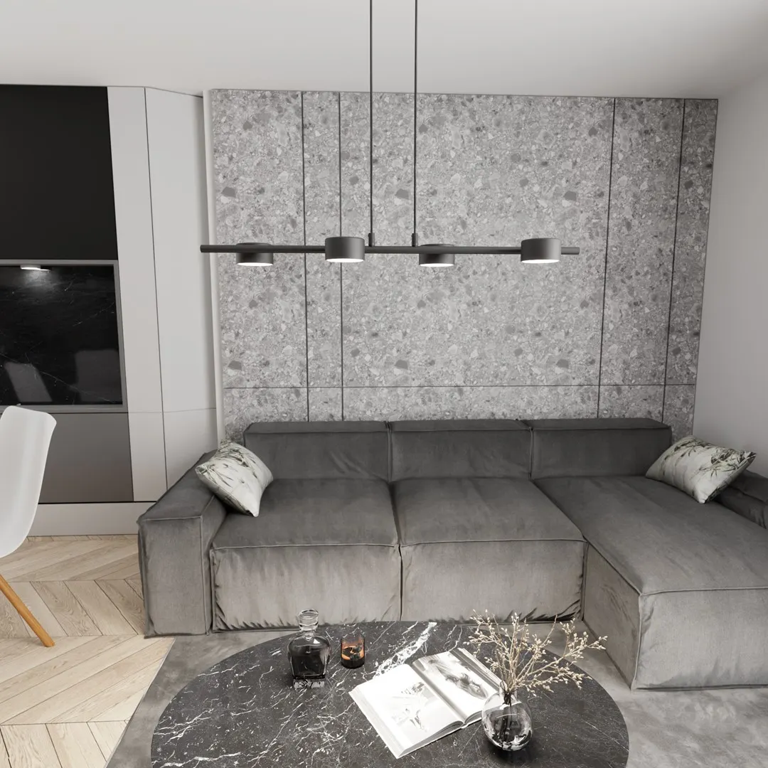 Lampa wisząca SORA 4 BL czarna - 1440/4