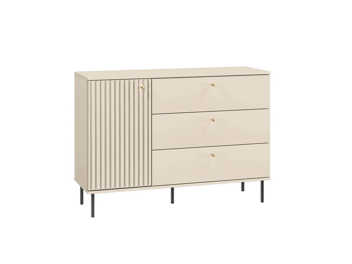 Komoda 1-drzwiowa z 3 szufladami Sophie 05 cashmere — zdjęcie 2