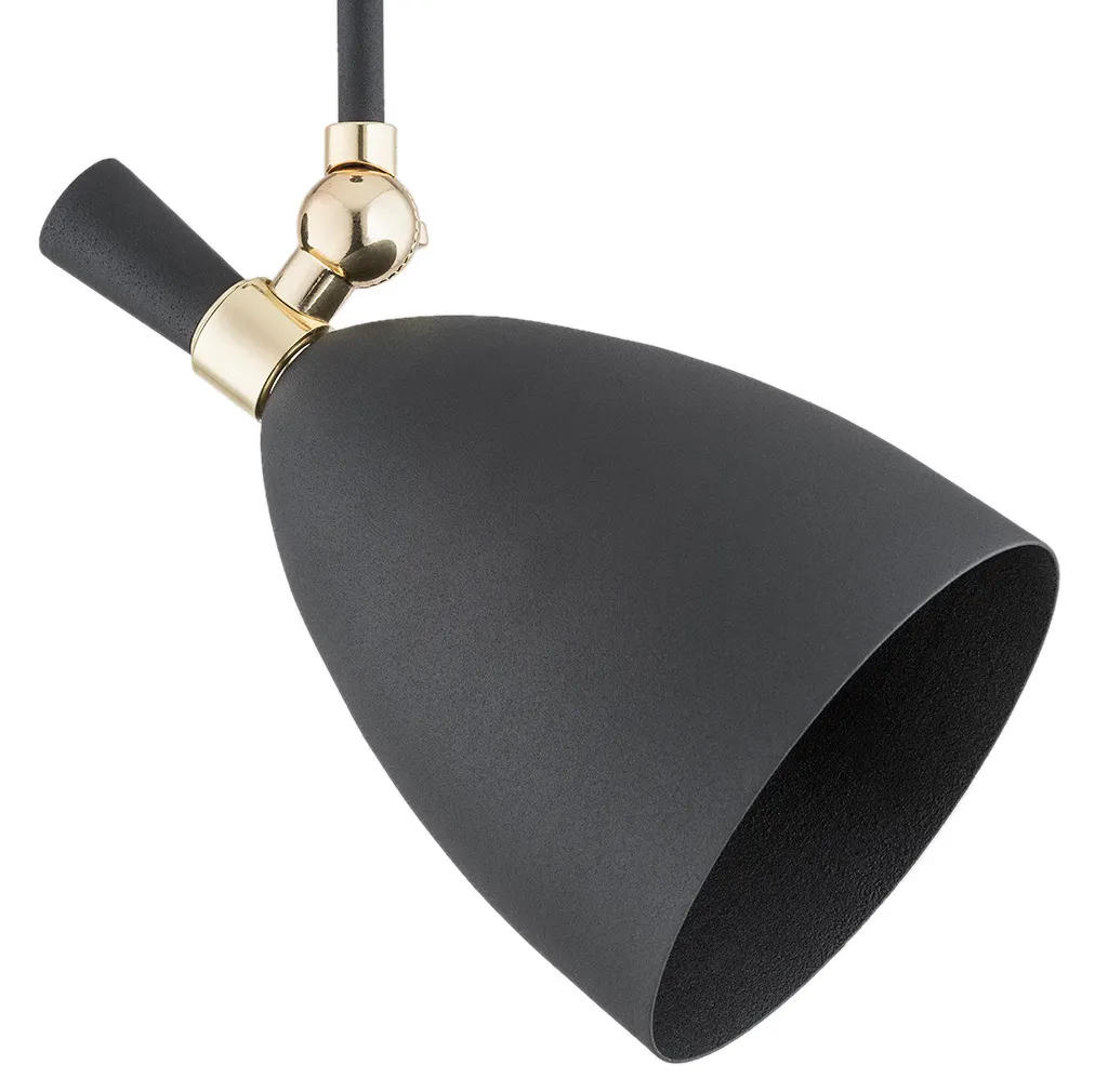 Lampa wisząca CHARLOTTE metalowa czarna złota regulowana 43 cm - 4686