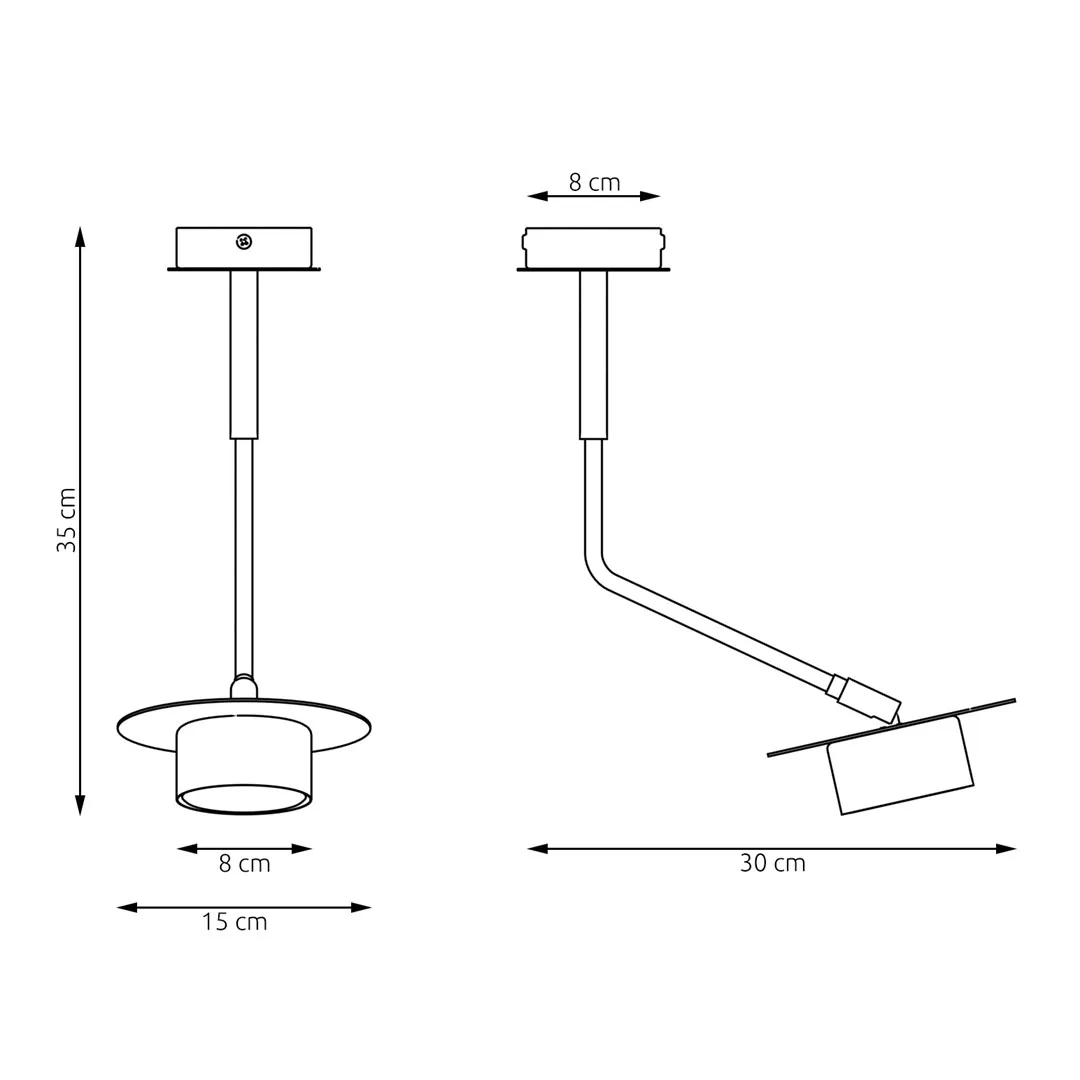 Lampa sufitowa MIZU 1 BL czarna - 1448/1