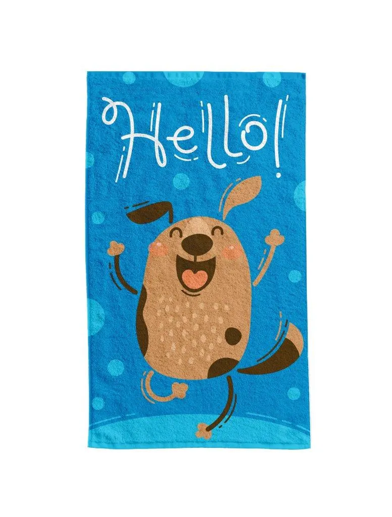 Ręcznik dla dziecka ZWIERZAKI 012 PIES 30x50 gramatura 350 turkusowy - FARO_29679