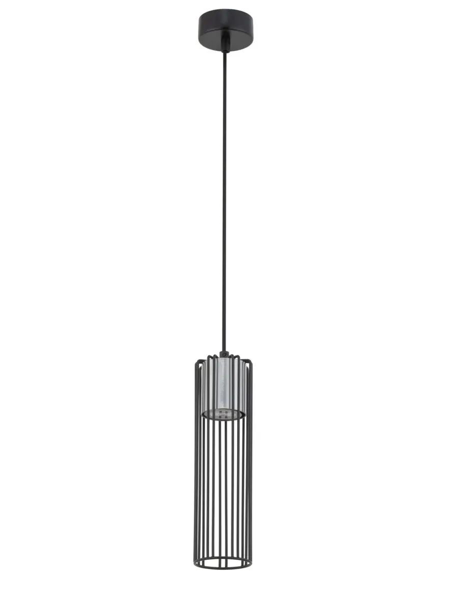Lampa wisząca FOBIA 1 czarno-srebrna
