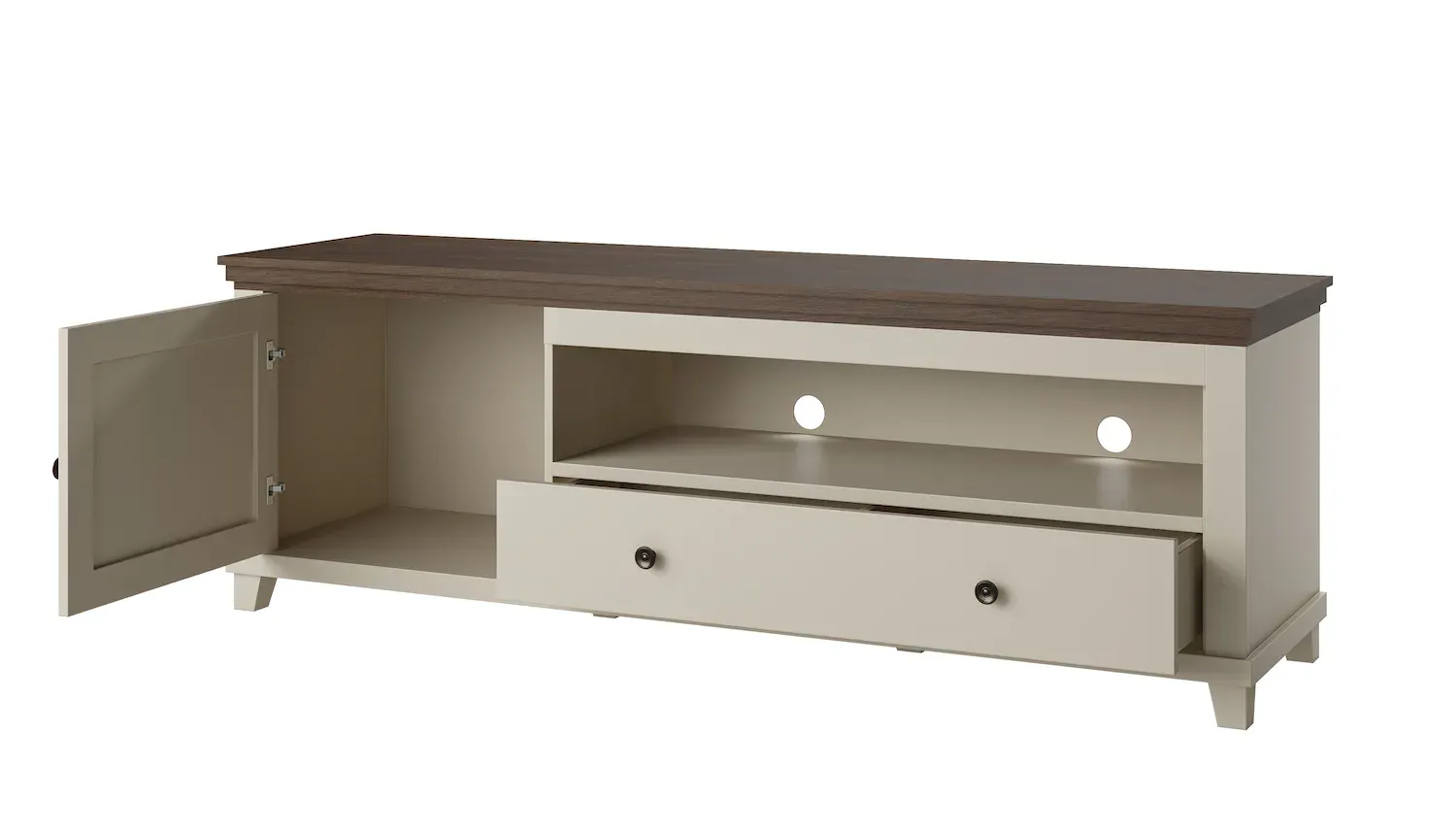 Szafka RTV 1-drzwiowa z 1 szufladą EVORA WM beż jasny dąb dunin - 24D1JU40