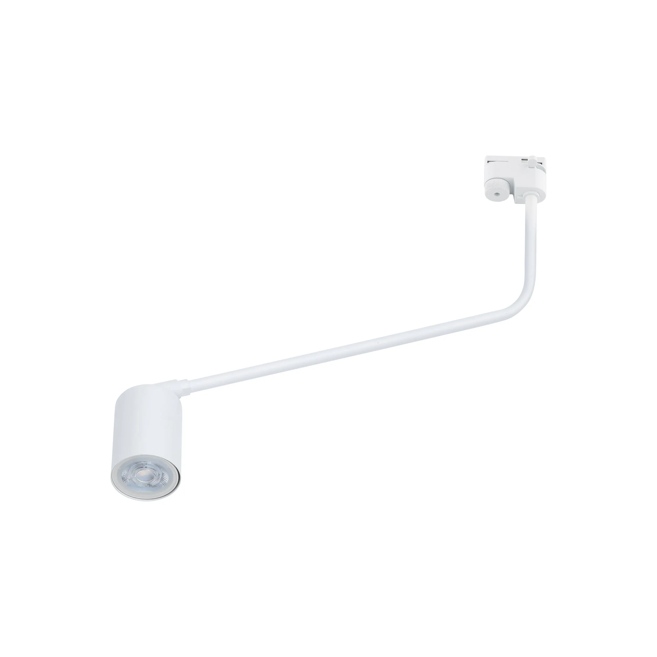 Lampa listwowa wisząca TRACER biała na długim ramieniu 48x32cm