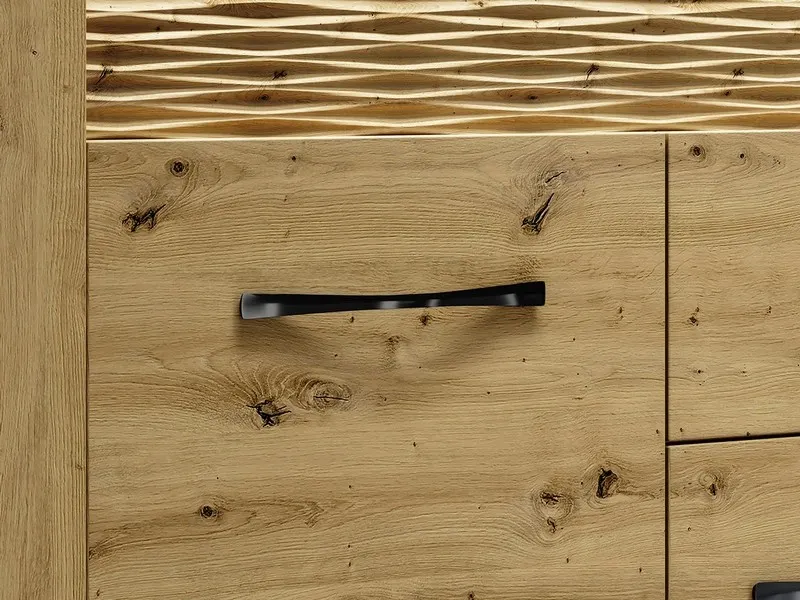 Komoda 4-drzwiowa z szufladą ARTIS 08 z oświetleniem, dąb artisan - 1ARTI08-001