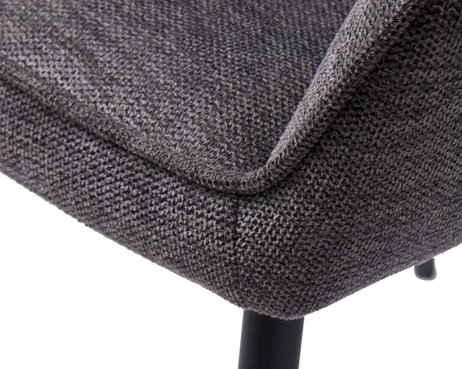 Krzesło pikowane NOLAN metalowe nóżki - ciemnoszare - UN_50800001