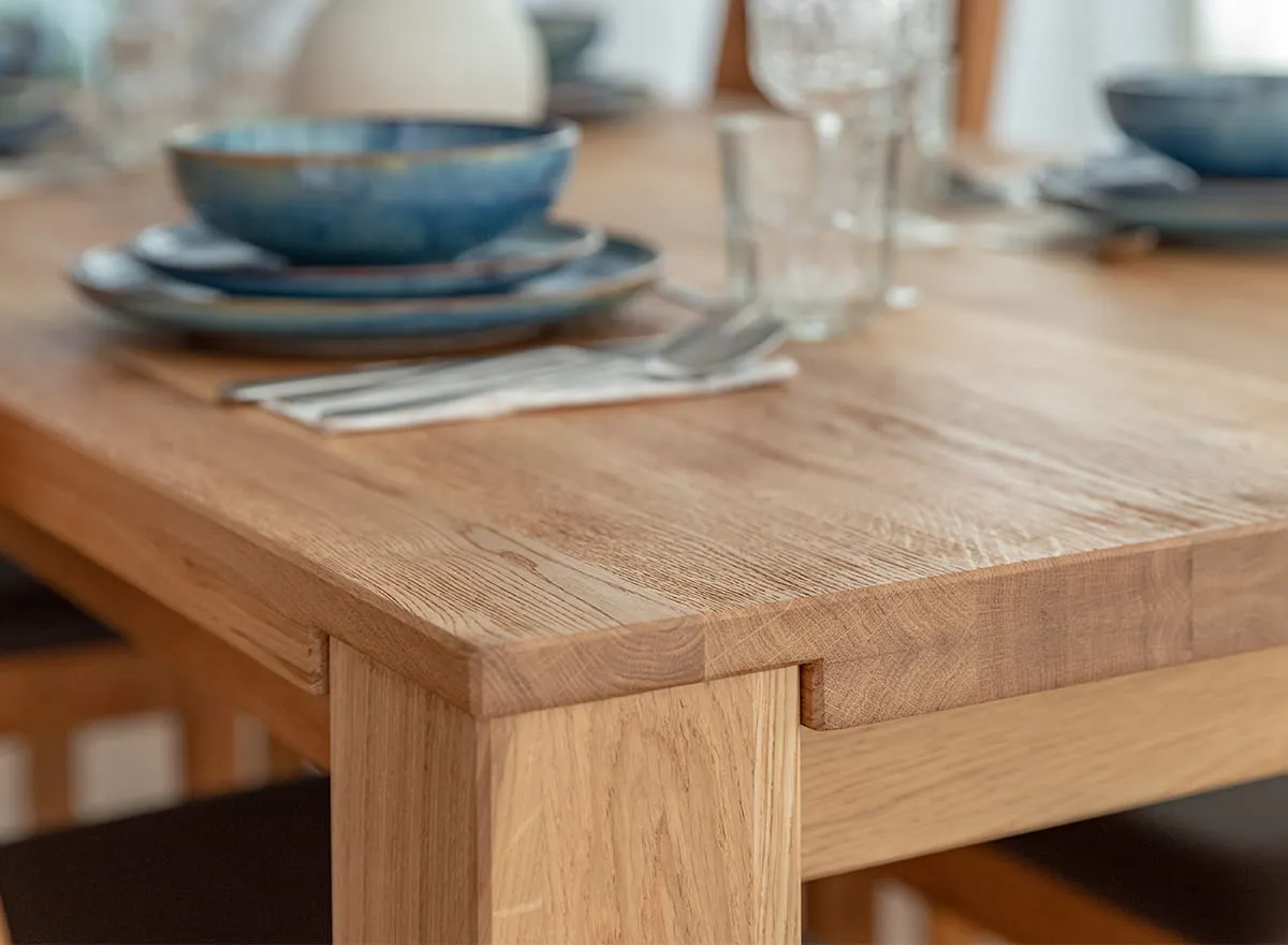 Stół dębowy GAIA 100x200, blat 4cm - dąb olejowany - GAIA100X200