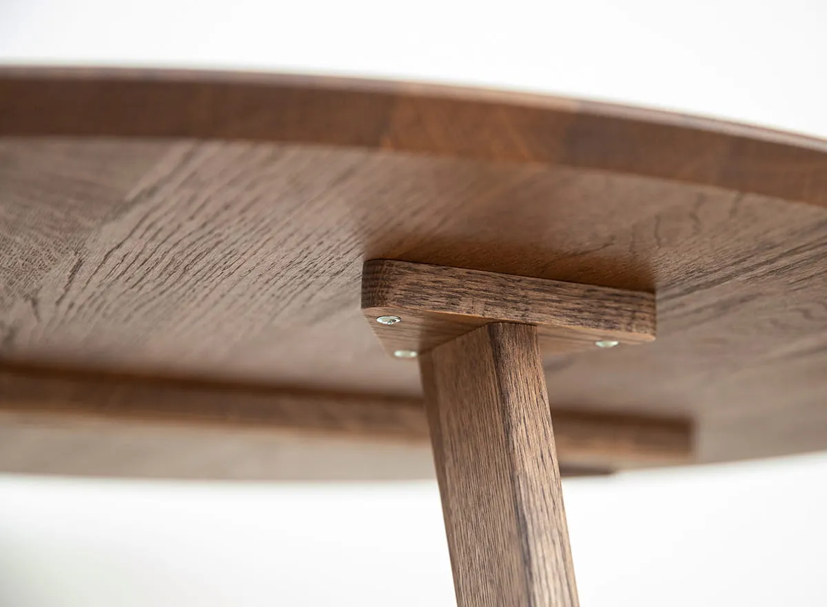 Stolik narożny dębowy ORBETELLO 95x96 cm tabacco - 3SORB59T