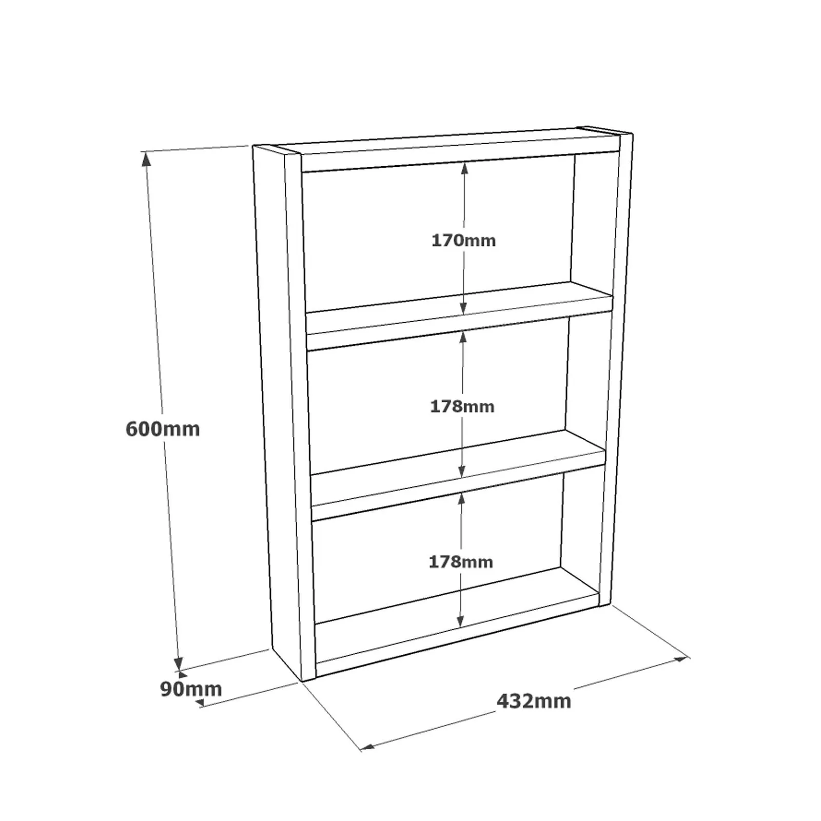 Półka ścienna PR1 AN 43cm antracyt — zdjęcie 5