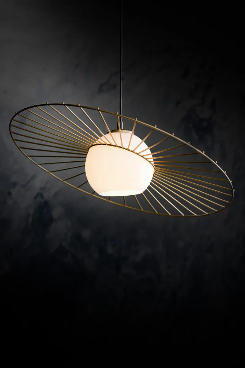 Lampa wisząca SOL 1 czarno-złota