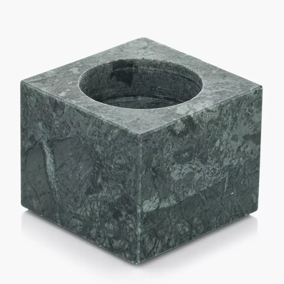 Świecznik na tealight DUKA MARBLE 6x4,8 cm marmurowy zielony