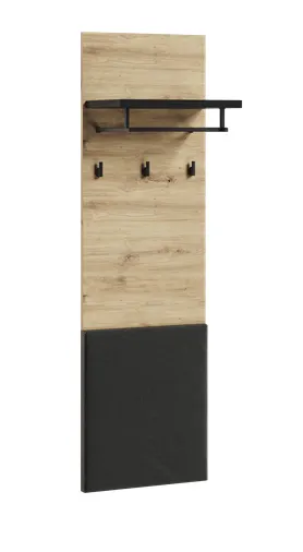 Wieszak panelowy 40cm Quant QG-07 dąb artisan/czarny Wieszak panelowy 40cm Quant QG-07 dąb artisan/czarny