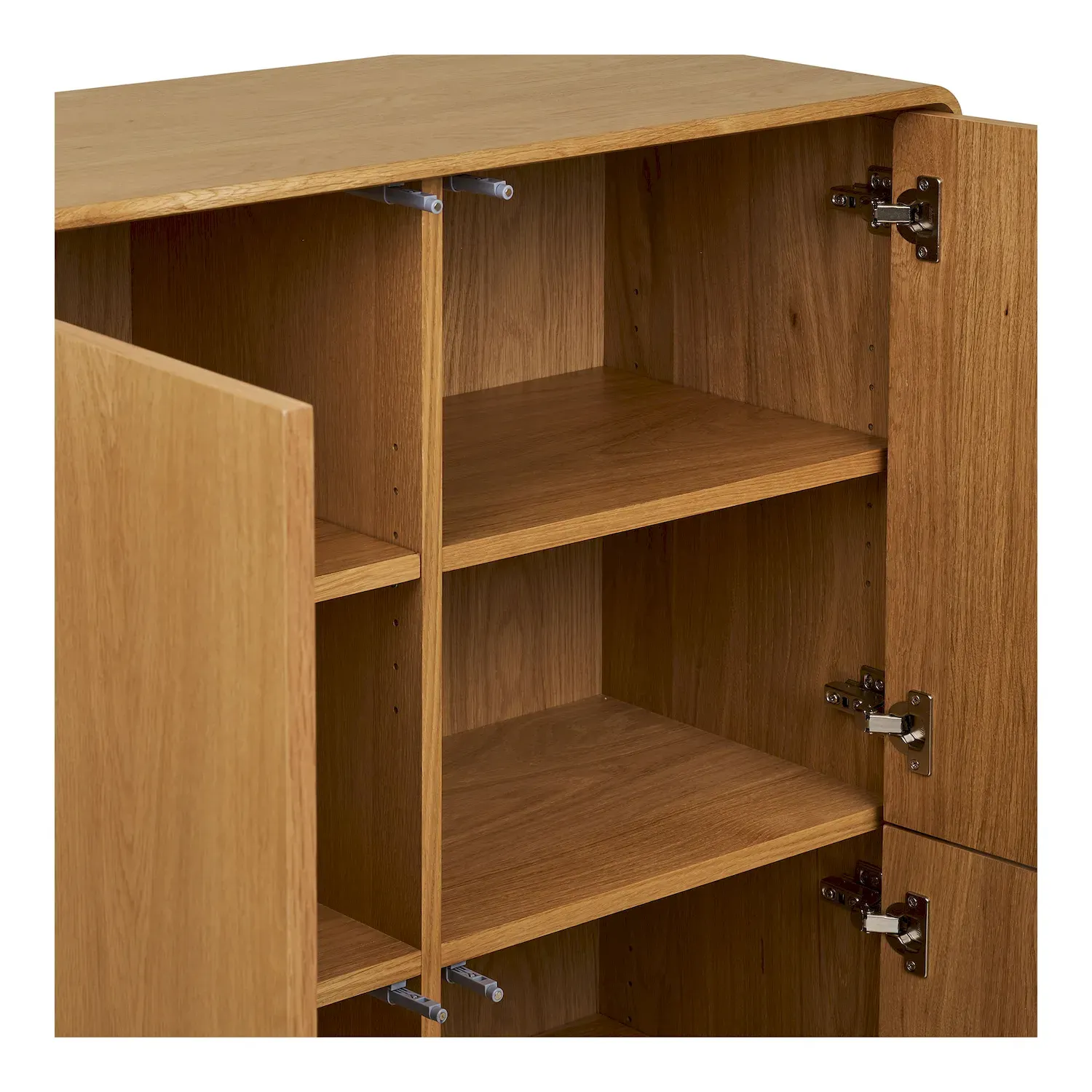 Komoda drewniana wysoka 4-drzwiowa DARWIN 180cm naturalny - 3050100