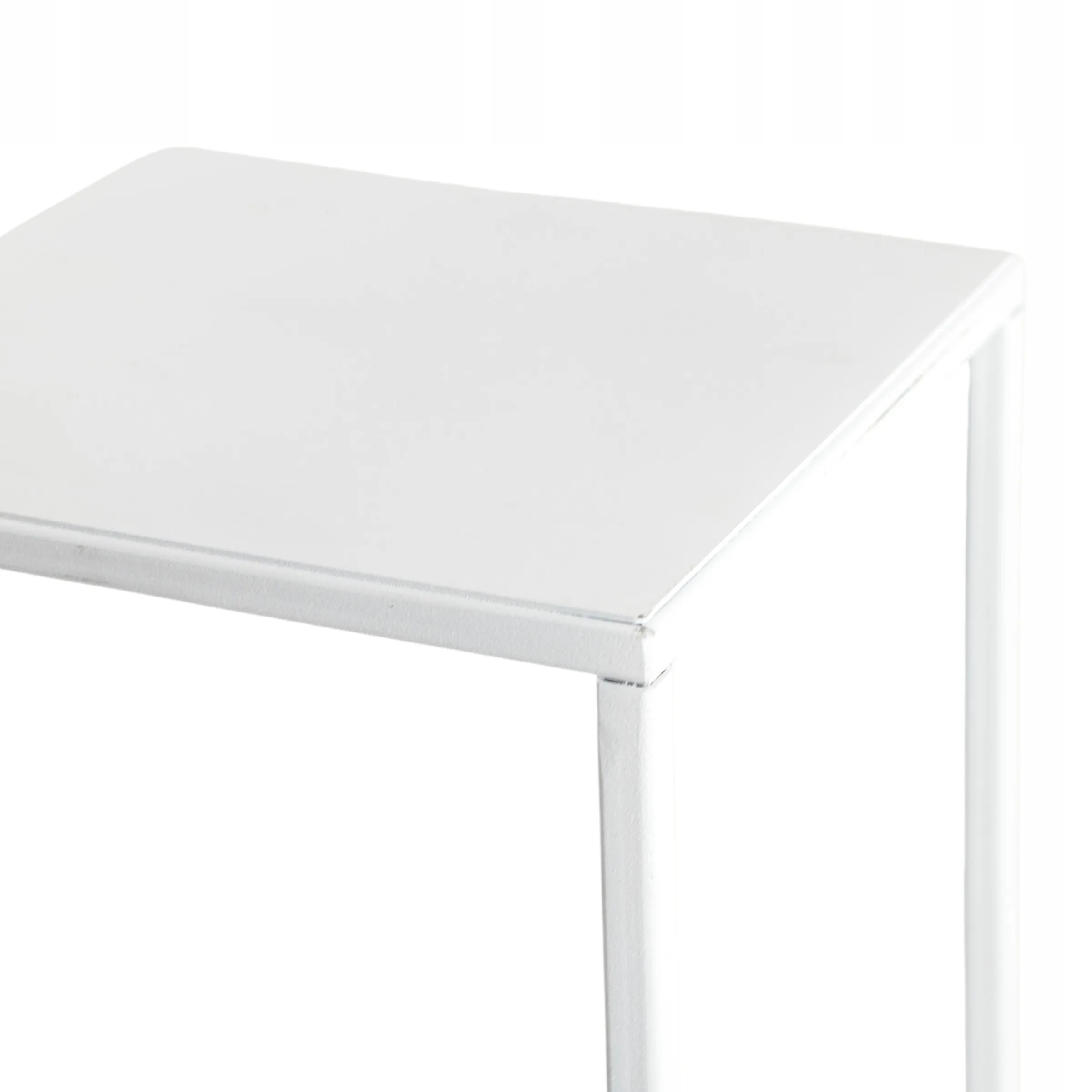 Kwietnik stojący metalowy EVRON L biały - LD_TZ000092