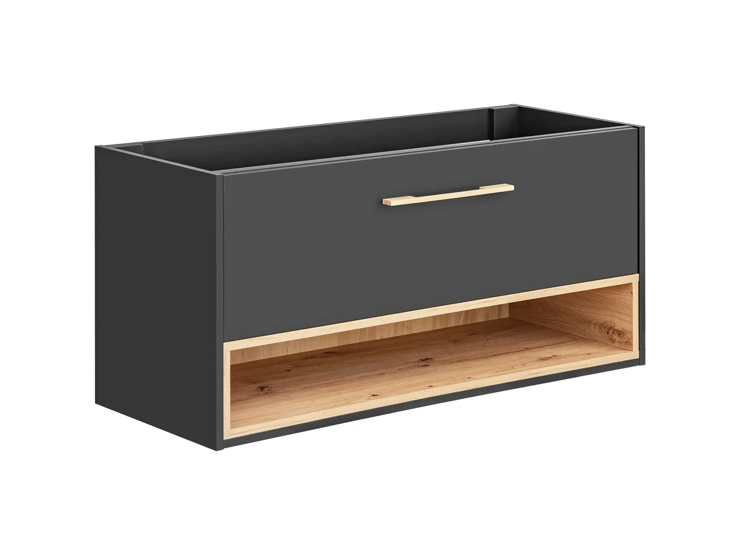 Szafka pod umywalkę BORNEO COSMOS szara, dąb artisan 120x57x46cm Szafka pod umywalkę BORNEO COSMOS szara, dąb artisan 120x57x46cm