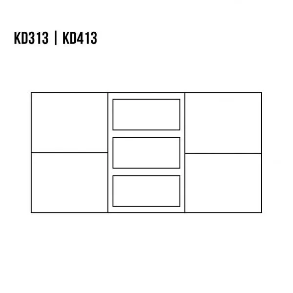 Komoda bukowa KD413 Naturalny DREWMAX — zdjęcie 3